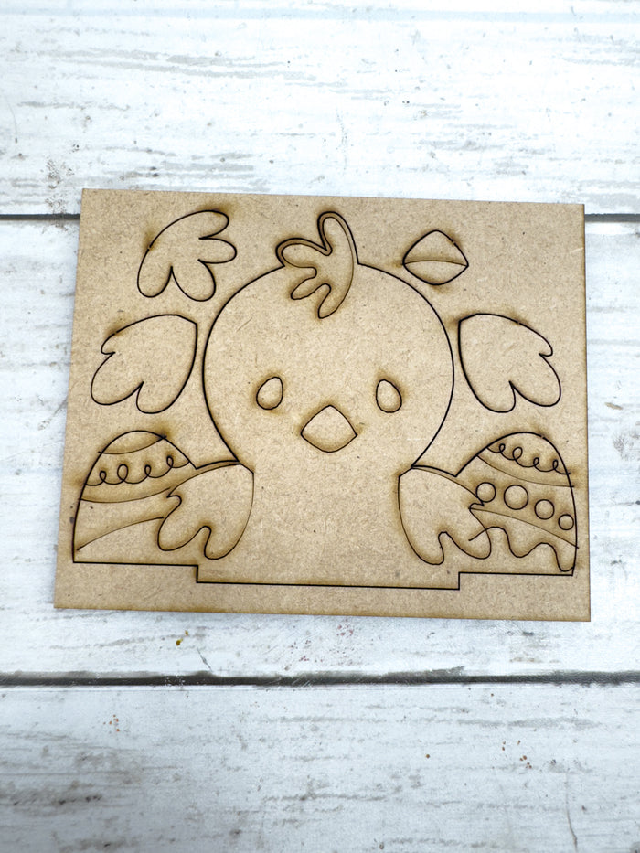 Cute Chick with Eggs Lantern Add on Insert