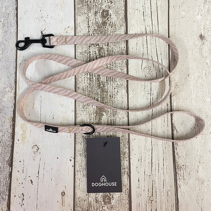 Doghouse Everyday Comfort Dog Lead in Nude Zebra Stripe - DOGHOUSE