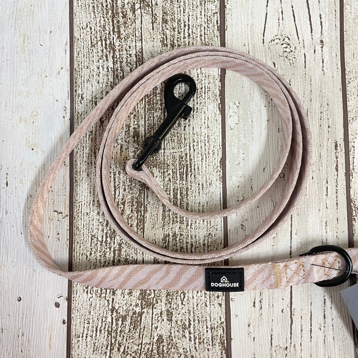 Doghouse Everyday Comfort Dog Lead in Nude Zebra Stripe - DOGHOUSE