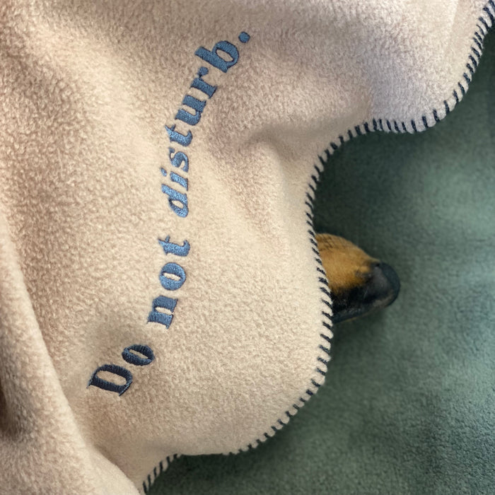 Doghouse Fleece Dog Blanket Statements