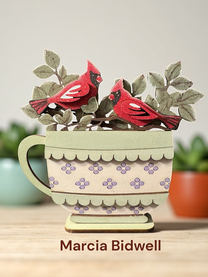 Double-sided Tea Cup Sitter Interchangeable Base DIY Kit