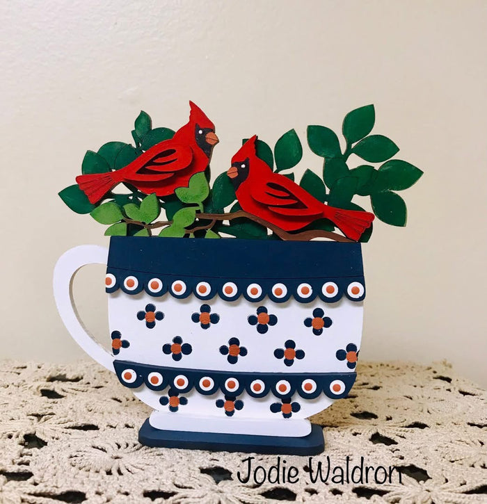 Double-sided Tea Cup Sitter Interchangeable Base DIY Kit