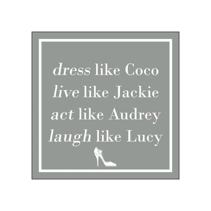 Dress Like Coco, silver • Beverage Napkins