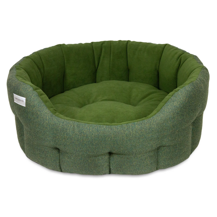 Earthbound Pine Green Tweed Sherpa Snuggle Bed