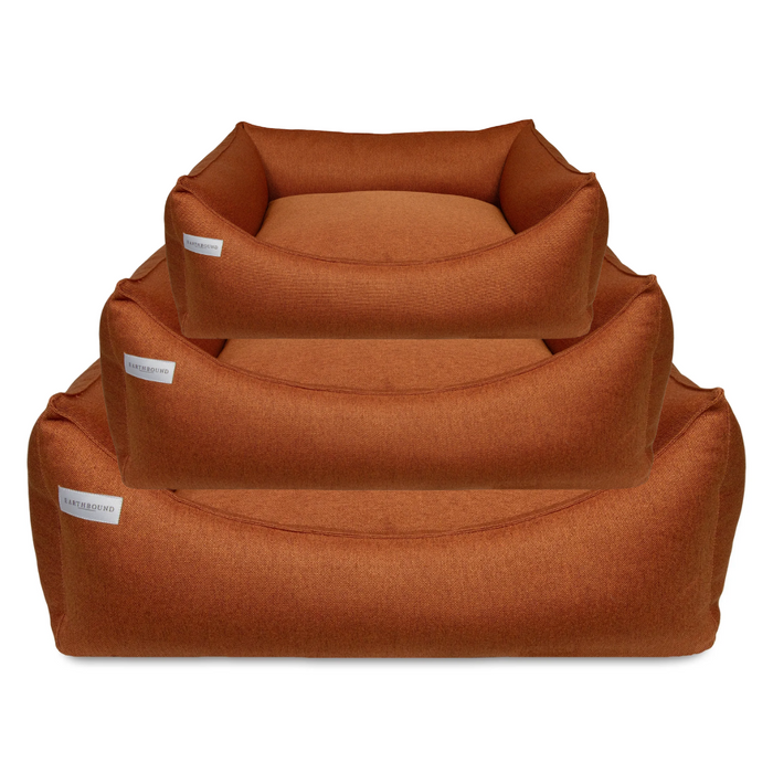 Earthbound Rectangular Camden Burnt Orange Dog Bed
