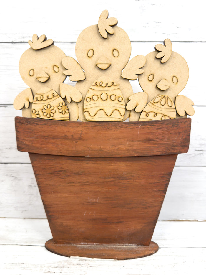 Easter Chicks Slot Insert for Interchangeable bases DIY Kit