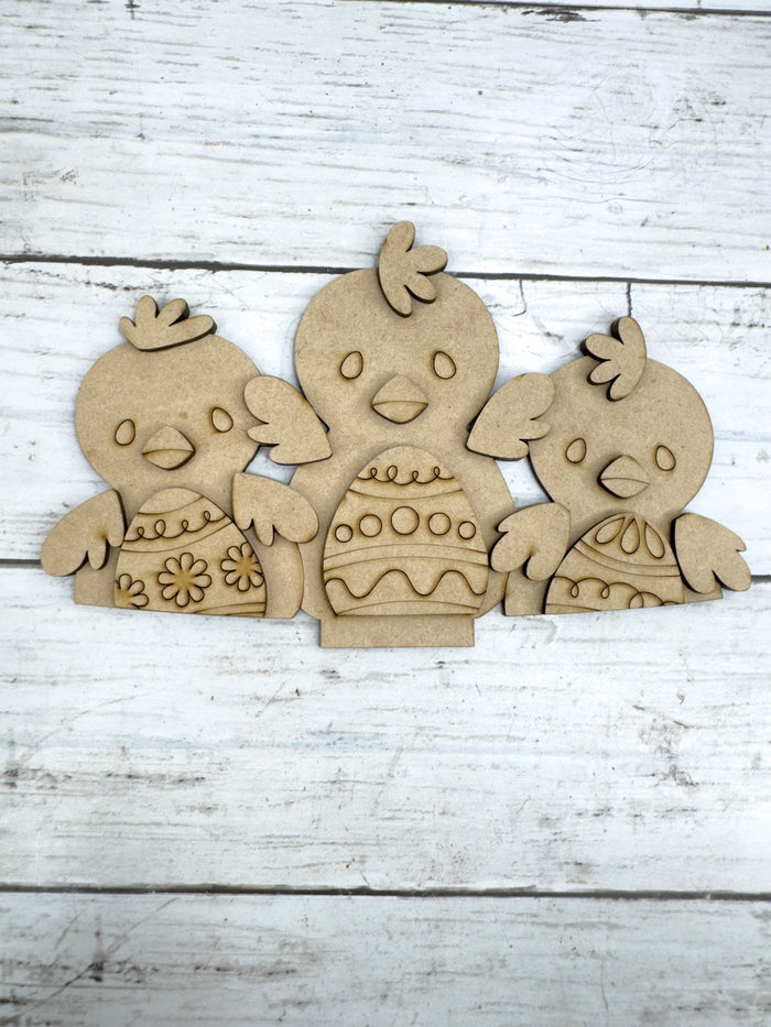 Easter Chicks Slot Insert for Interchangeable bases DIY Kit