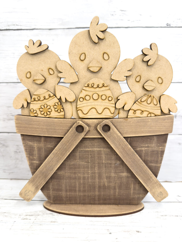 Easter Chicks Slot Insert for Interchangeable bases DIY Kit