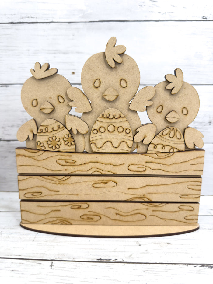 Easter Chicks Slot Insert for Interchangeable bases DIY Kit