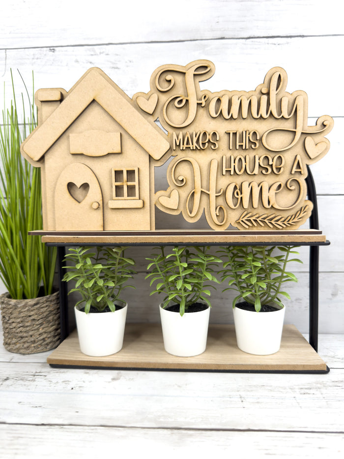 Family Makes This House Shelf Sitter DIY Kit