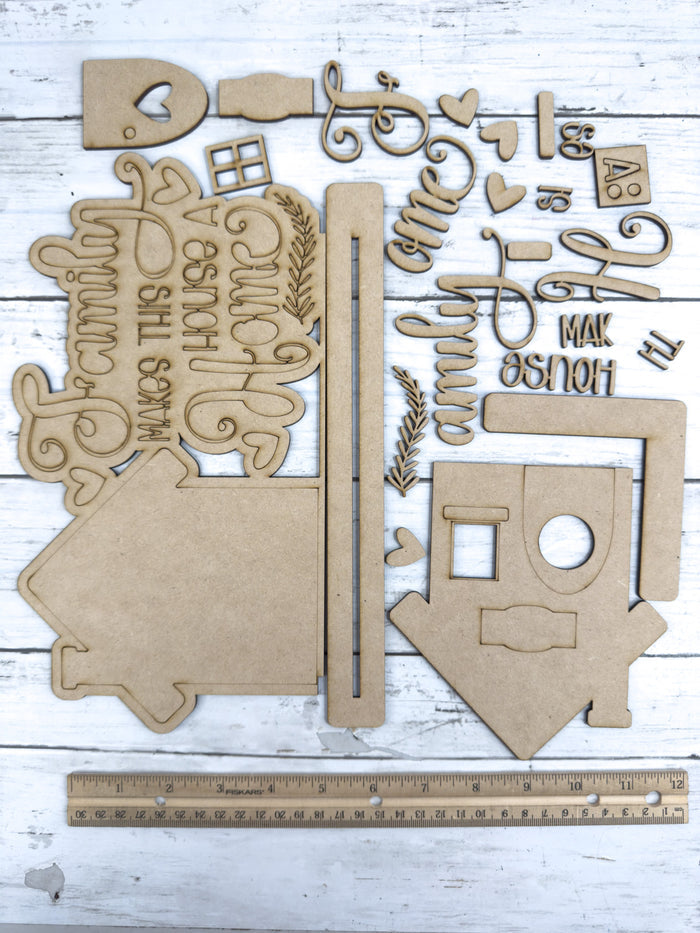 Family Makes This House Shelf Sitter DIY Kit