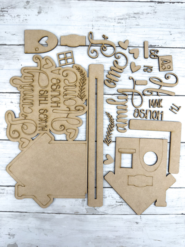 Family Makes This House Shelf Sitter DIY Kit