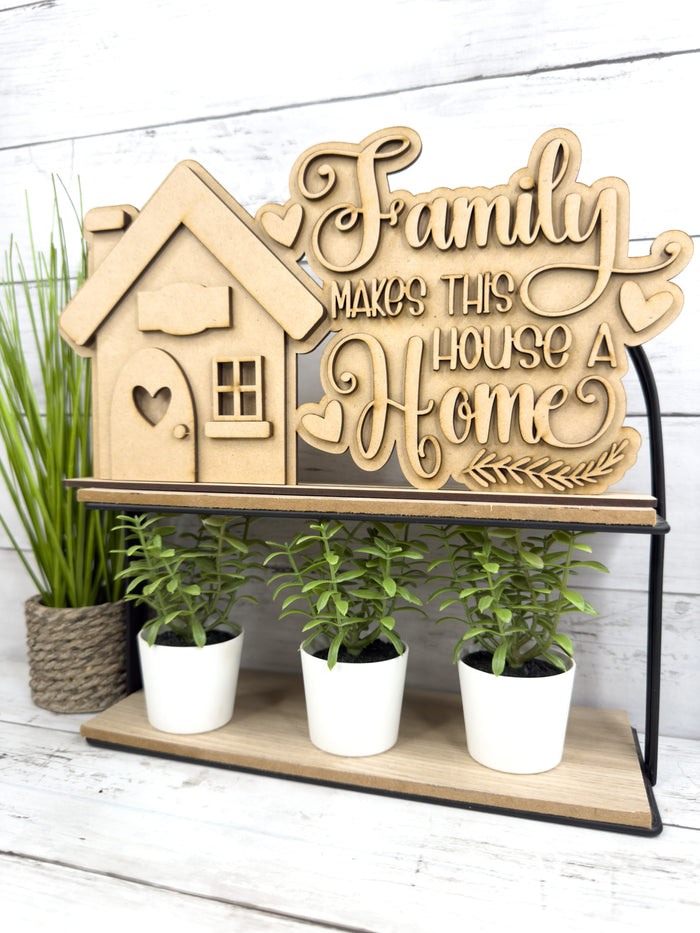 Family Makes This House Shelf Sitter DIY Kit