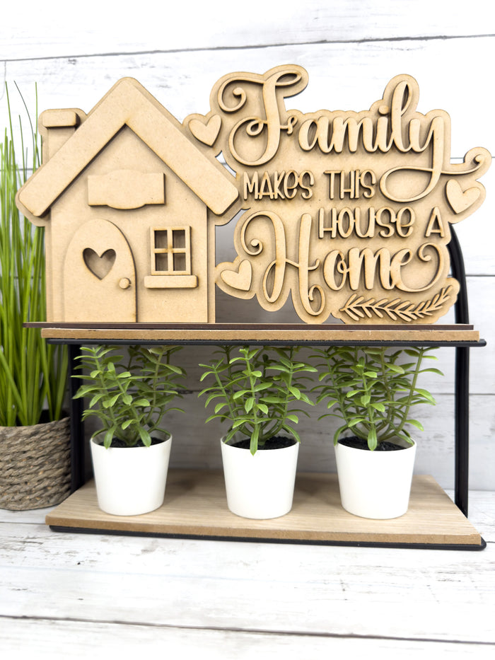 Family Makes This House Shelf Sitter DIY Kit