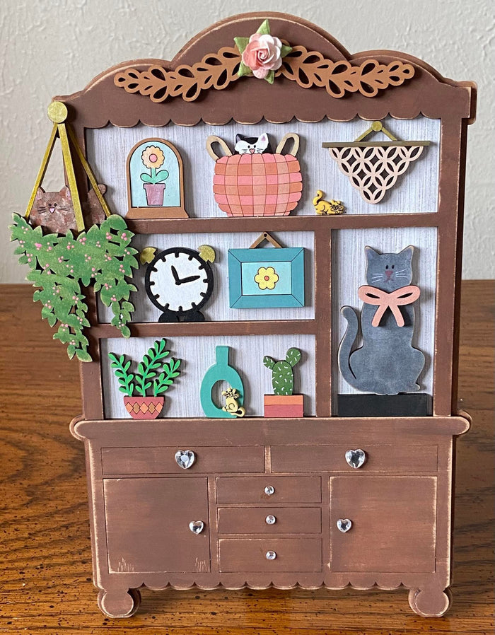 Fancy Mini Cat Lovers Hutch DIY Craft Kit