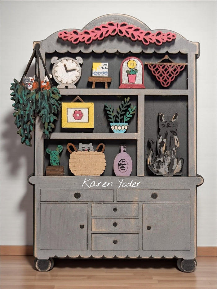 Fancy Mini Cat Lovers Hutch DIY Craft Kit