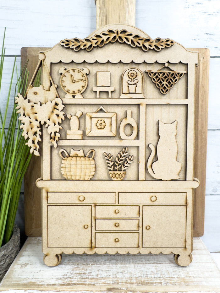 Fancy Mini Cat Lovers Hutch DIY Craft Kit