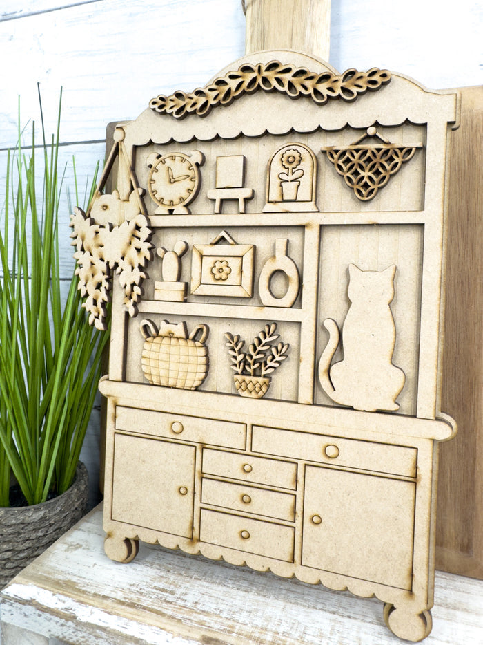 Fancy Mini Cat Lovers Hutch DIY Craft Kit