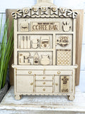 Fancy Mini Coffee Bar Hutch DIY Craft Kit