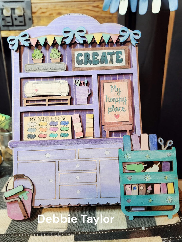 Fancy Mini Crafter Hutch DIY Craft Kit