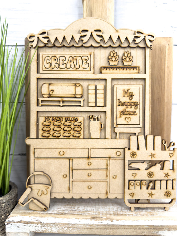 Fancy Mini Crafter Hutch DIY Craft Kit