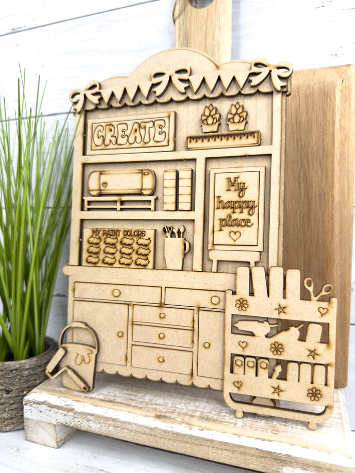Fancy Mini Crafter Hutch DIY Craft Kit