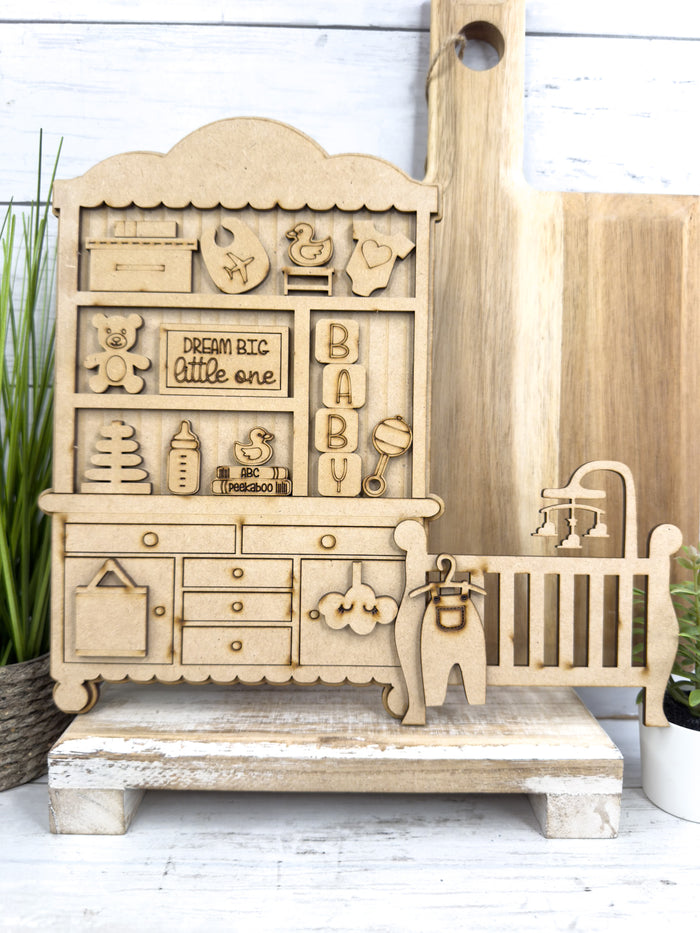 Fancy Mini Nursery Hutch DIY Craft Kit