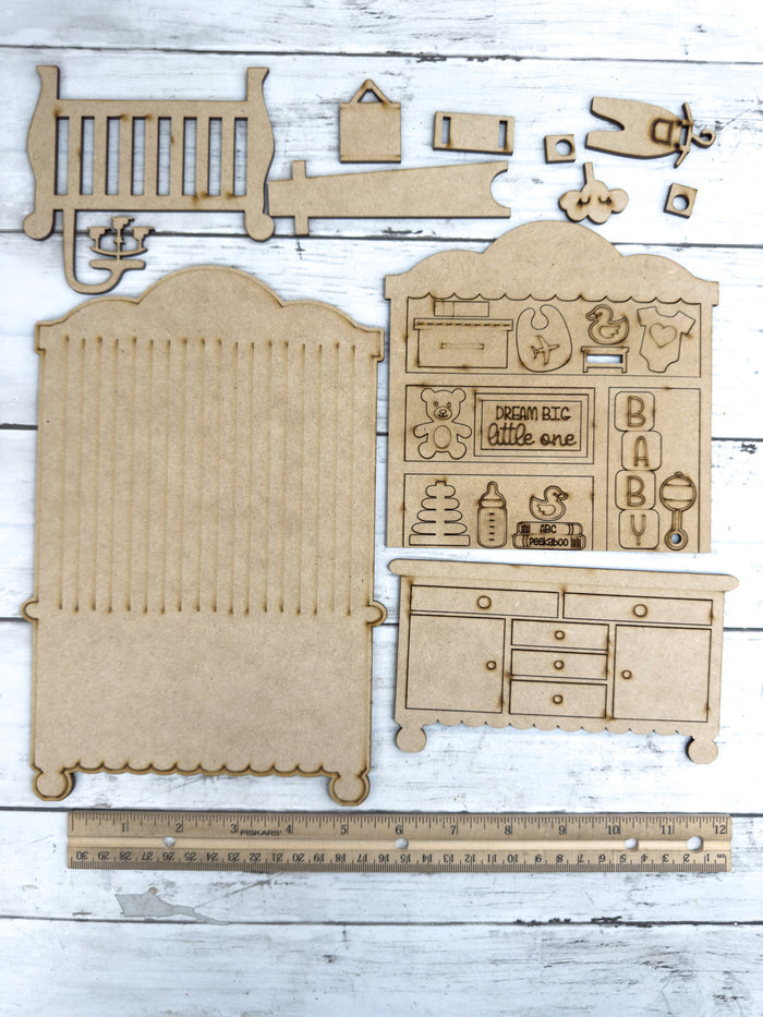 Fancy Mini Nursery Hutch DIY Craft Kit
