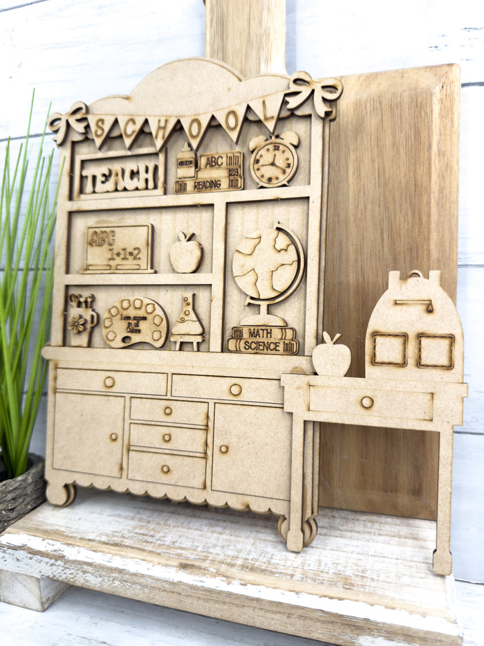 Fancy Mini School Teacher Hutch DIY Craft Kit