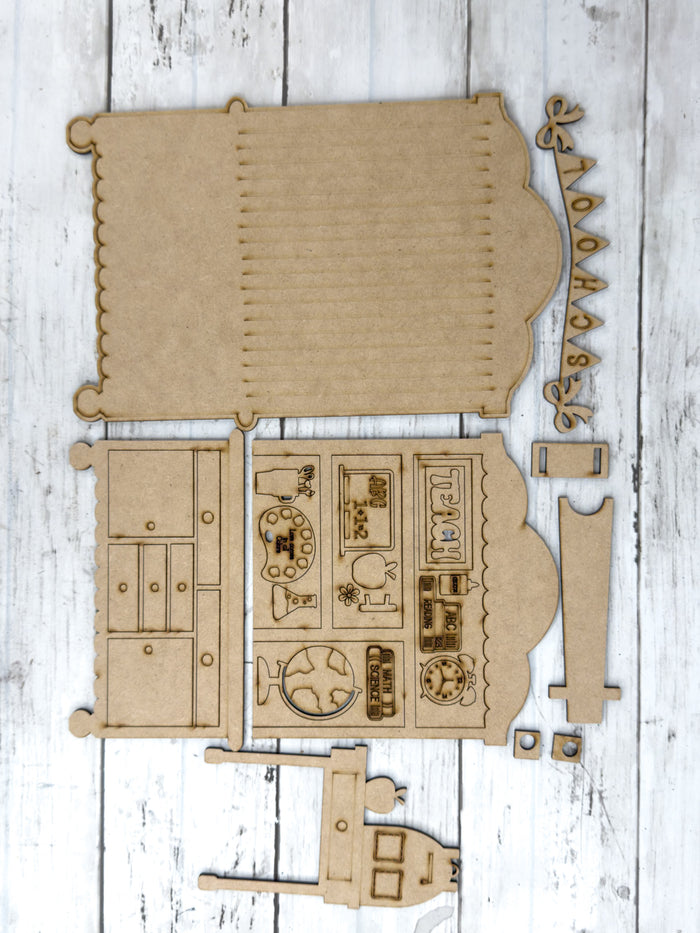 Fancy Mini School Teacher Hutch DIY Craft Kit