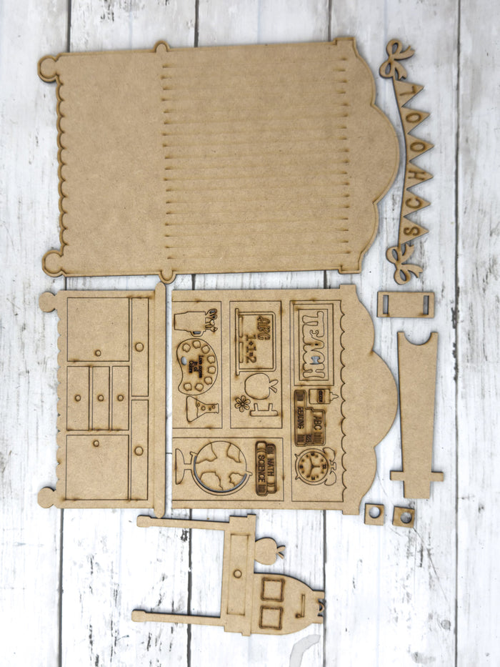 Fancy Mini School Teacher Hutch DIY Craft Kit