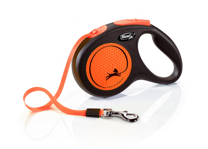 Flexi Extending Dog Lead Neon Tape 5m Small - DOGHOUSE