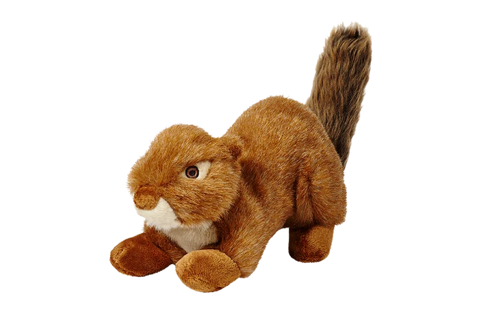 Fluff & Tuff Red Squeakerless Squirrel - DOGHOUSE