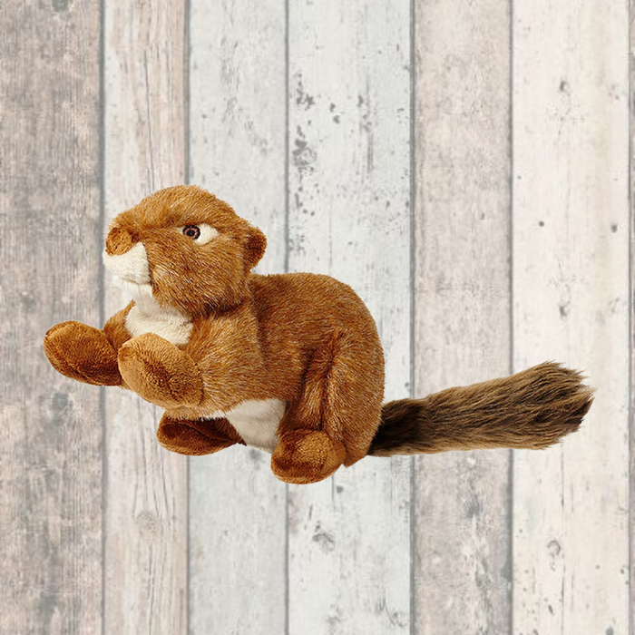 Fluff & Tuff Red Squeakerless Squirrel - DOGHOUSE