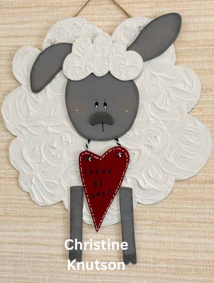 Fluffy Primitive Sheep Hanging DIY Kit