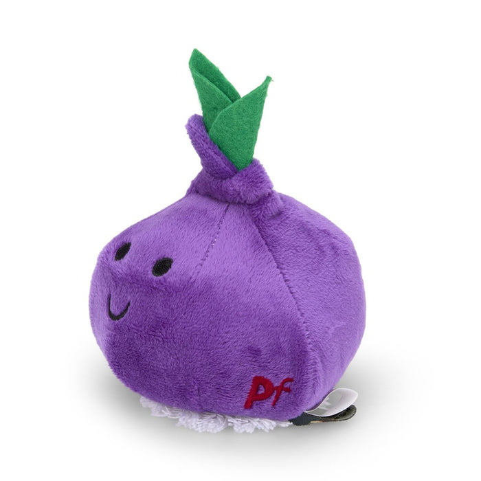 Foodie Faces Reggie Red Onion Plush Dog Toy