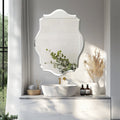 Frameless Irregular Wall Hanging Mirror Silver Glass Mirror Beveled Edge Mirror