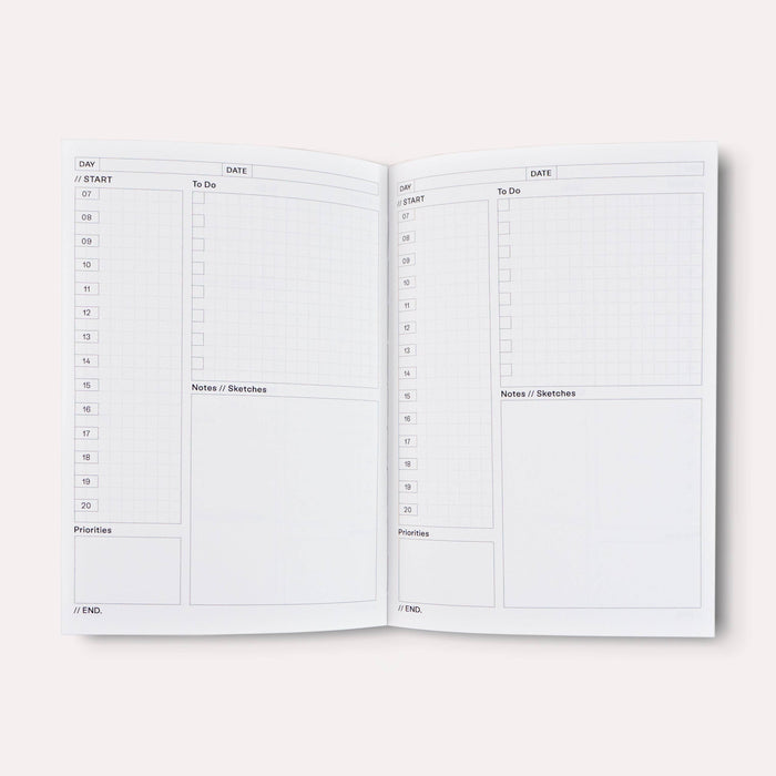 Ginger Undated Daily Planner Book