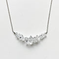 Graduated Herkimer Diamond Bar Necklace