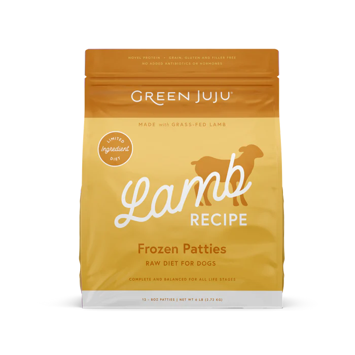 Green Juju Lamb Recipe Frozen Patties & Sliders for Dogs