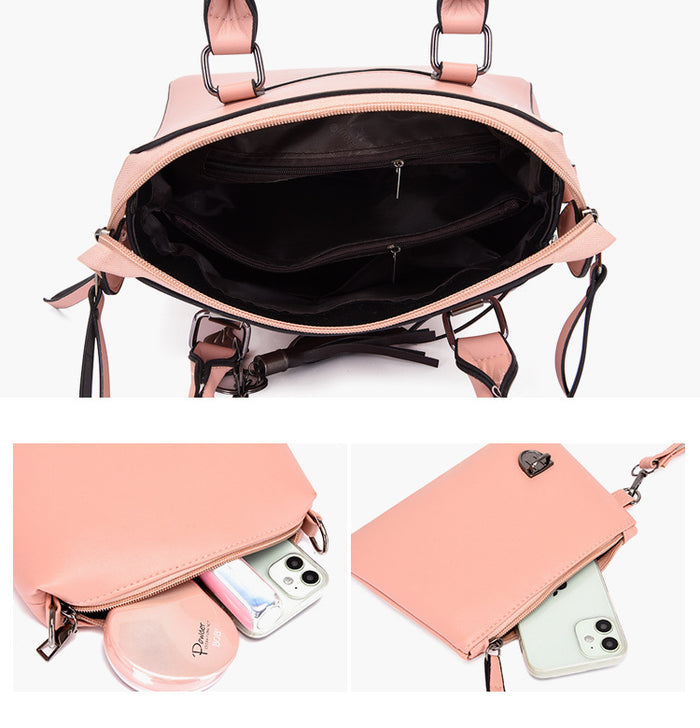 H1838 - Korean Simple Shoulder Handbag Set