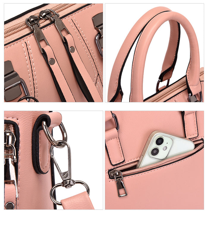 H1838 - Korean Simple Shoulder Handbag Set