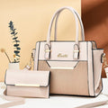 H1840 - Premium Beige 2pc Elegant Handbag Set