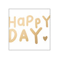 Happy Heart, gold • Beverage Napkins