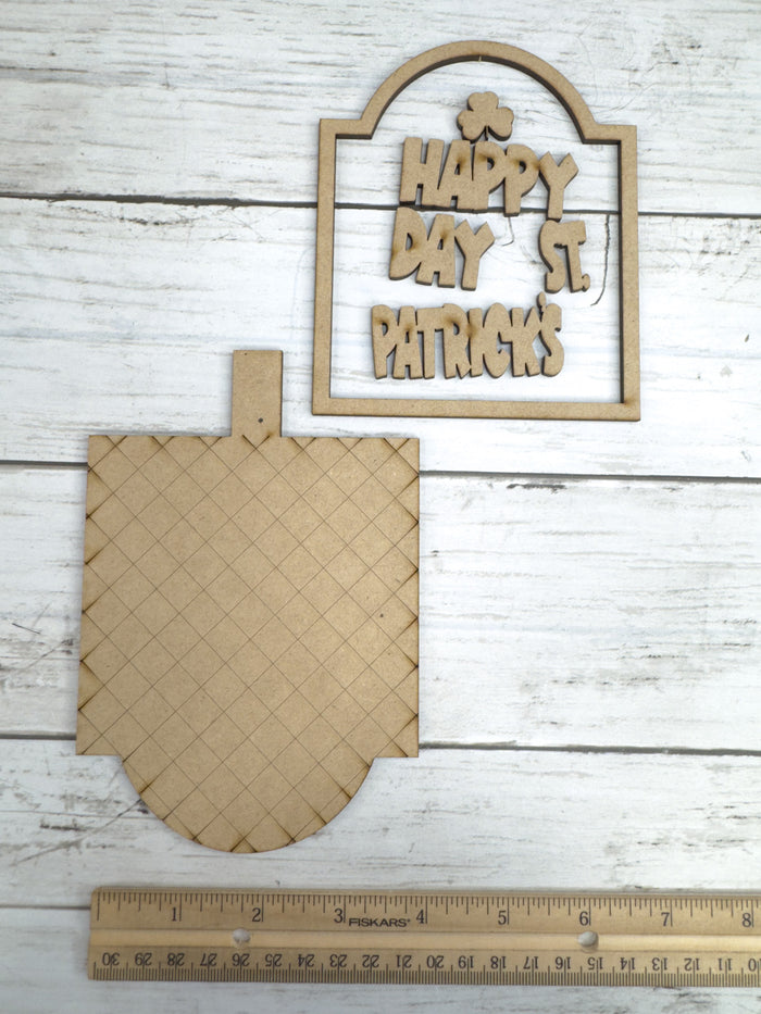 Happy St. Patrick's Day Insert for Spindle Base