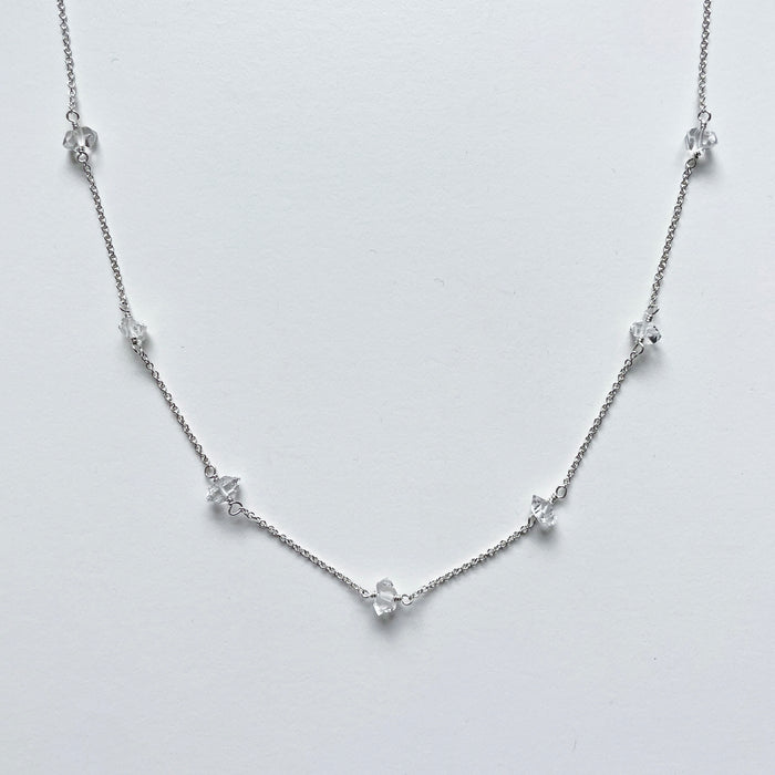 Herkimer Diamond Station Necklace