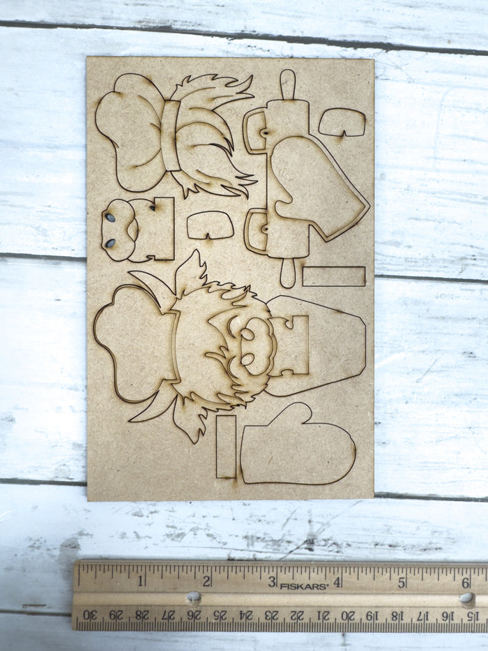 Highland Cow and Oven Mitt Hugger Kit