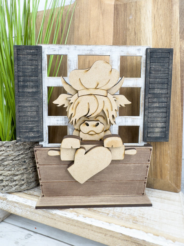 Highland Cow and Oven Mitt Hugger Kit