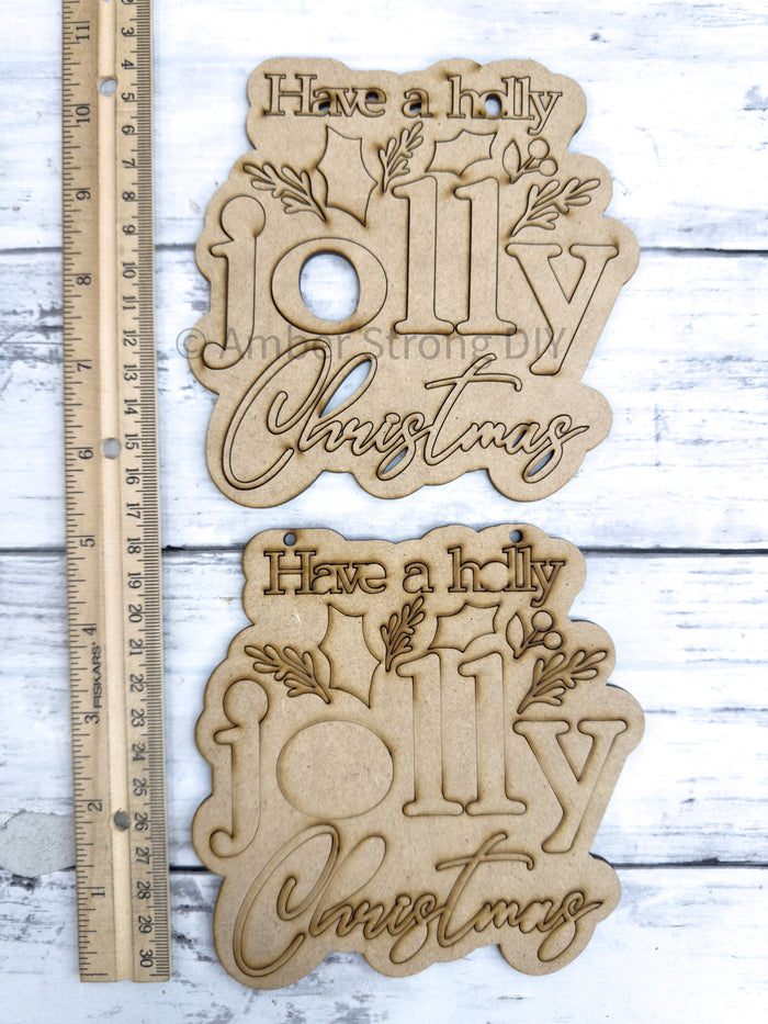 Holly Jolly Christmas 5 in Sign DIY Craft Kit