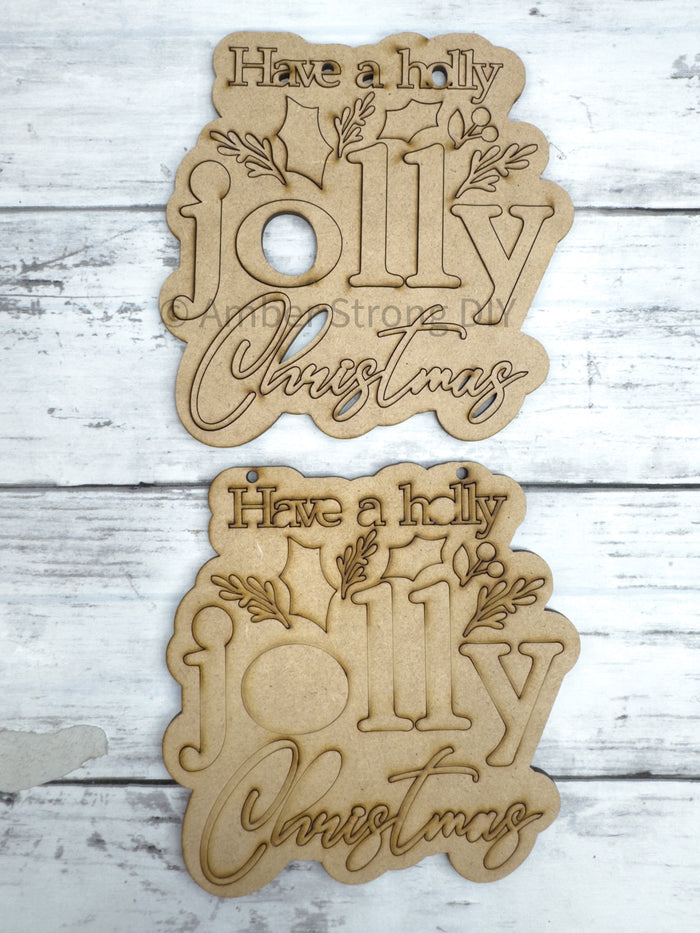 Holly Jolly Christmas 5 in Sign DIY Craft Kit